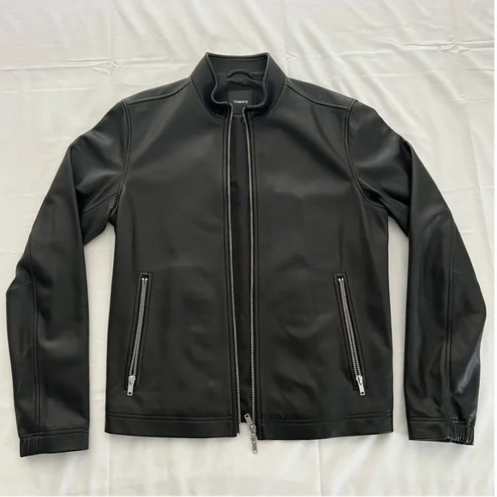 THEORY MEN'S brand new leather jacket